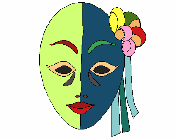 Dibujo Máscara italiana pintado por Andreeeeee