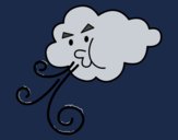 Dibujo Nube soplando pintado por cici