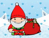Dibujo Santa Claus con su saco pintado por jimenaleal