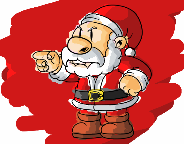 Dibujo Santa Claus enfadado pintado por PatriFrias