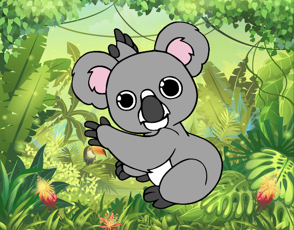 Dibujo Un Koala pintado por lauracv
