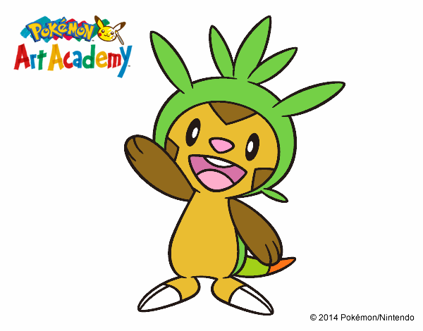 Dibujo Chespin saludando pintado por valentixD