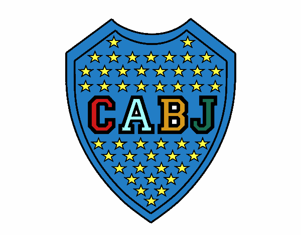 Dibujo de Escudo del Boca Juniors pintado por en Dibujos net el día 11