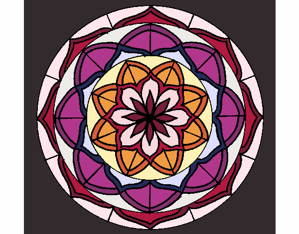 Dibujo Mandala 6 pintado por Angelica13