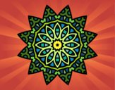 Dibujo Mandala estrella pintado por alexha