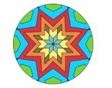 Dibujo Mandala mosaico estrella pintado por Andreeeeee