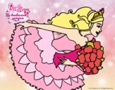 Dibujo Barbie en un saludo de agradecimiento pintado por yuliana66