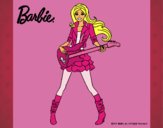 Dibujo Barbie guitarrista pintado por gabrielars