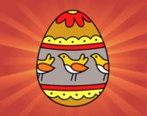 Dibujo Huevo de Pascua con pájaros pintado por Ali2004