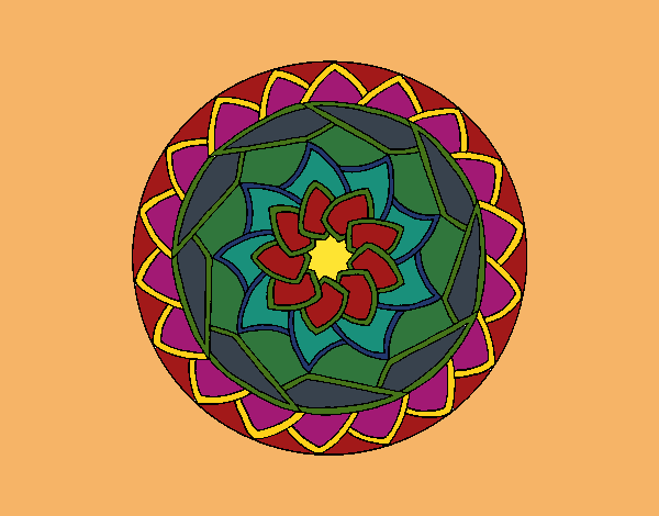 Dibujo Mandala 1 pintado por linda423