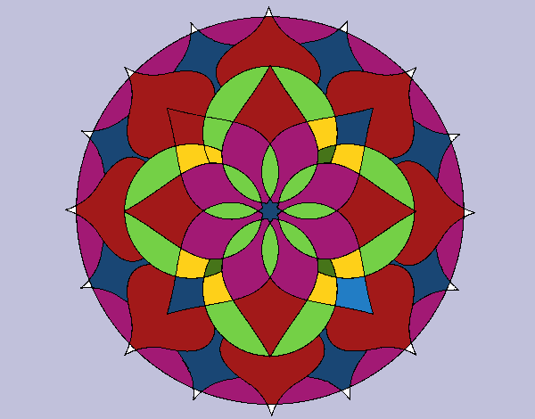 Dibujo Mandala 14 pintado por linda423