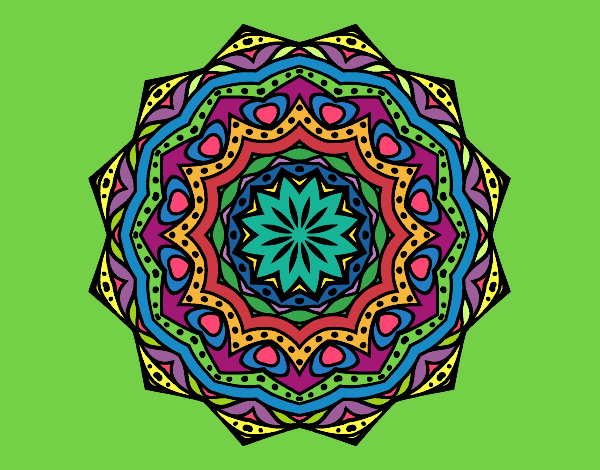 Dibujo Mandala con estratos pintado por velgin20