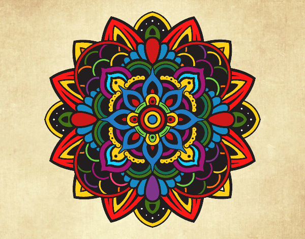Dibujo Mandala decorativa pintado por linda423
