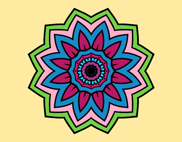 Dibujo Mandala flor de girasol pintado por velgin20