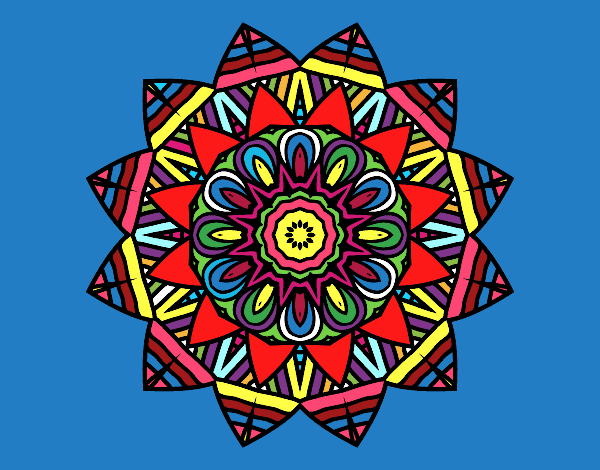 Dibujo Mandala frutal pintado por gloriab