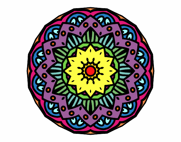 Dibujo Mandala modernista pintado por velgin20