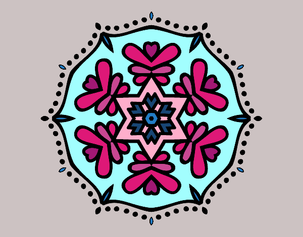 Dibujo Mandala simétrica pintado por velgin20