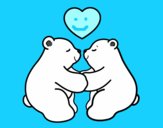 Dibujo Osos polares enamorados pintado por jenny8