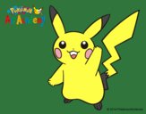 Dibujo Pikachu saludando pintado por amix