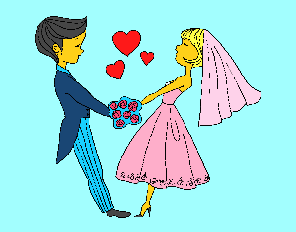 Dibujo Casados y enamorados pintado por ynes
