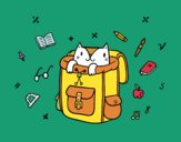 Dibujo Gato dentro de una mochila pintado por EriKiut