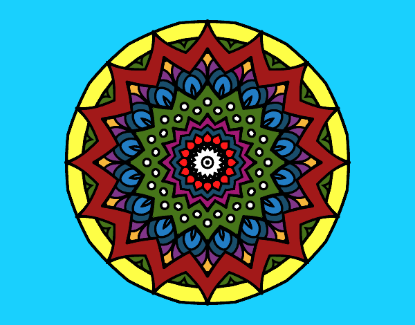 Dibujo Mandala creciente pintado por linda423