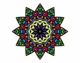 Dibujo Mandala estrella floral pintado por maritza lo