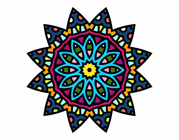 Dibujo Mandala estrella pintado por lupitamaqu