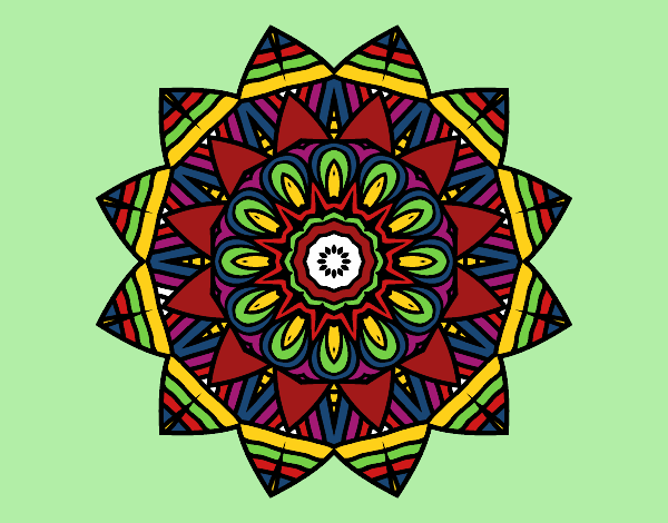 Dibujo Mandala frutal pintado por linda423