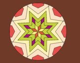 Dibujo Mandala mosaico estrella pintado por mariabm14
