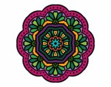 Dibujo Mandala mosaico modernista pintado por maritza lo