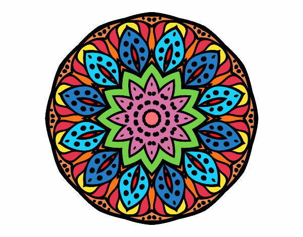 Dibujo Mandala naturaleza pintado por liz005