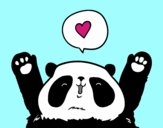 Dibujo Panda enamorado pintado por EriKiut