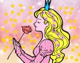 Dibujo Princesa y rosa pintado por isabellam