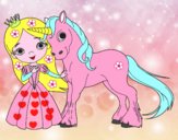 Dibujo Princesa y unicornio pintado por isabellam