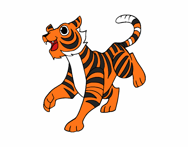 Dibujo Un tigre de bengala pintado por Aguila77