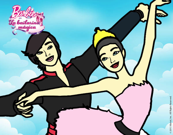 Dibujo Barbie en pas de deux  pintado por cintiaespi