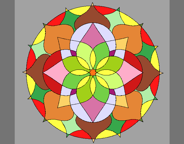 Dibujo Mandala 14 pintado por Ramon45