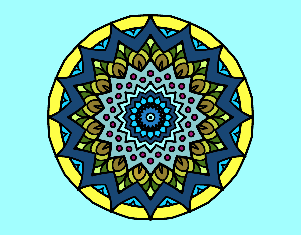 Dibujo Mandala creciente pintado por lupitamaqu