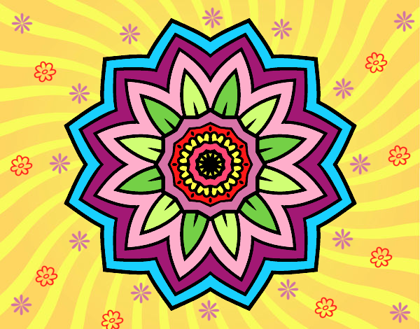 Dibujo Mandala flor de girasol pintado por nancy1468