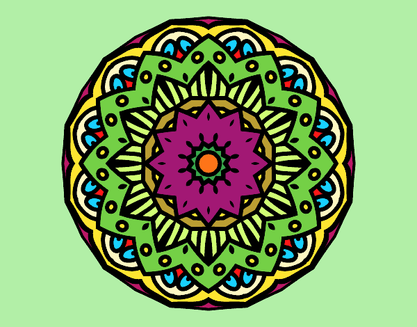 Dibujo Mandala modernista pintado por lupitamaqu