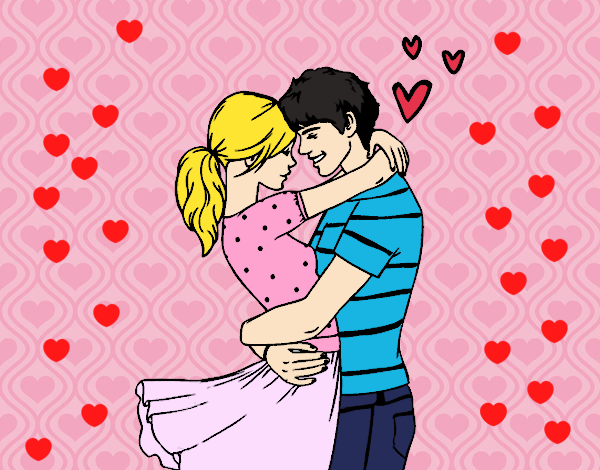 Dibujo Pareja enamorada pintado por katylove