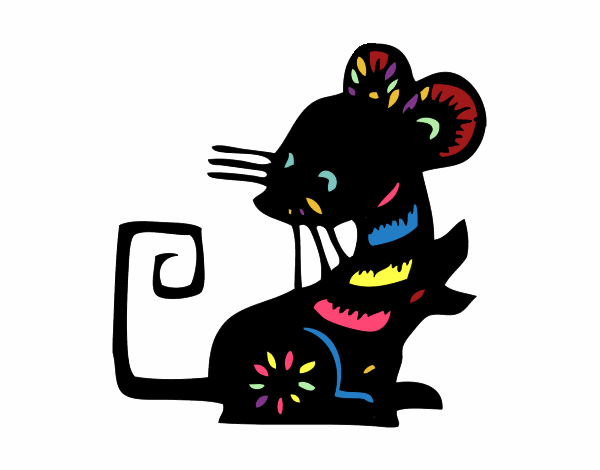 Dibujo Signo de la rata pintado por gloriab