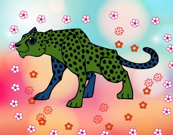 Dibujo Un leopardo pintado por meagan