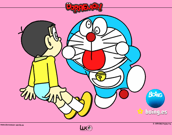 Dibujo Doraemon y Nobita pintado por LUCIARC