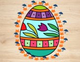 Dibujo Huevo de Pascua con tulipanes pintado por ddelfina