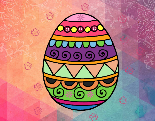Dibujo Huevo de Pascua decorado pintado por ddelfina