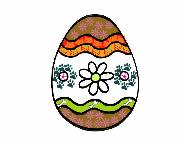 Dibujo Huevo de Pascua margarita pintado por ddelfina