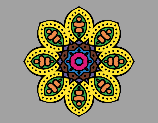 Dibujo Mandala de inspiración árabe pintado por maria_154