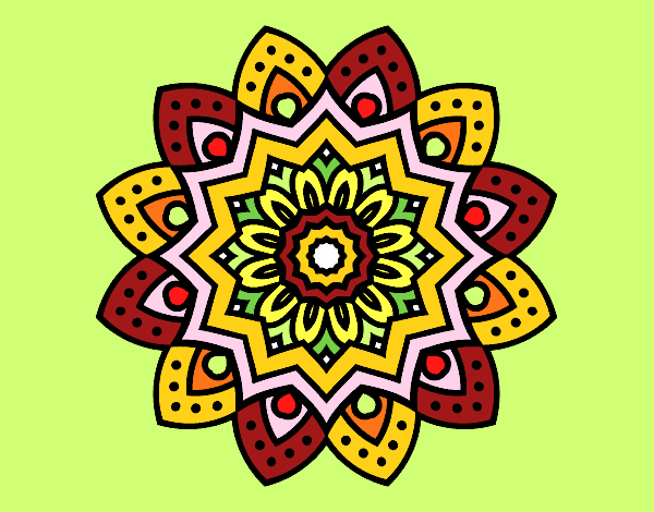 Dibujo Mandala flor natural pintado por Maraly51